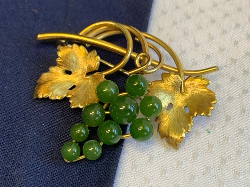 Vtg gold filled krementz - vtg, grape