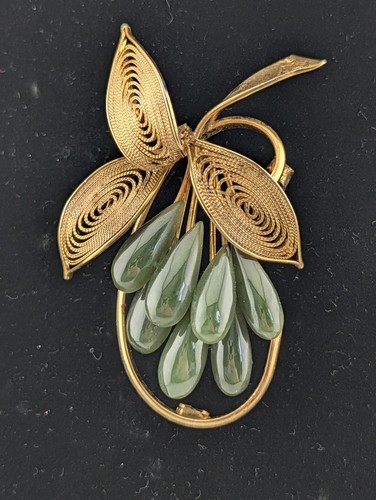 Vintage gold tone filigree - vintage,